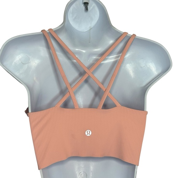 Lululemon Like a Cloud Ribbed Longline Bra Light Support, B/C Cup Dew Pink - Picture 7 of 9